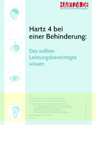 Hartz-4-Anspruch bei Behinderung